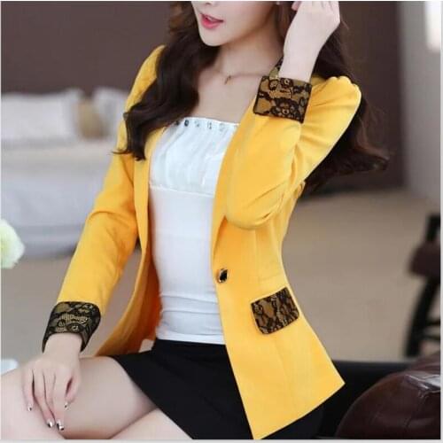 Fashion Womens Blazer 2021 Spring Suit Female Coat Ladies Single Button Slim New Outerwear