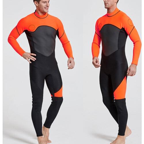 3mm Mens Neoprene Wetsuit Black Thermal Winter Outdoor Snorkeling One-Piece Full Body Diving Suit XR-Hot