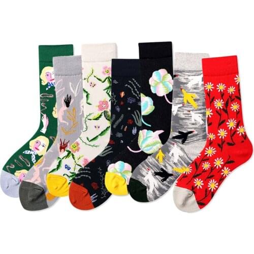 Funny Mens Socks Cotton Novelty Summer High Quality Women Brand Skateboard Happy Socks Hip Hop Crazy Short Skate Thermal Socks