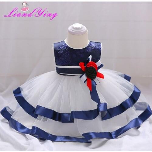 New Lace Baby Girl Dress 3M-24M 1 Years Baby Girls Birthday Dresses Vestido Birthday Party Princess Dress