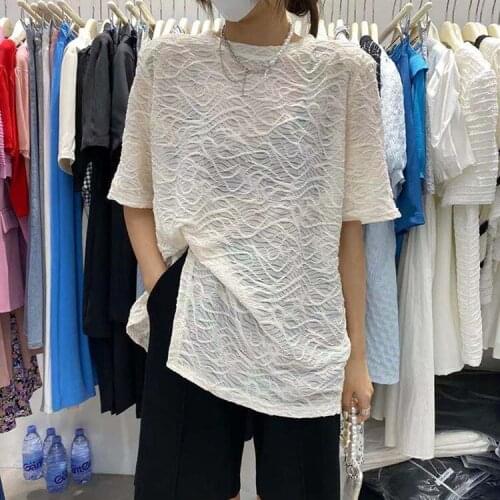 Cheap wholesale 2021 spring summer autumn new fashion casual woman t-shirt lady beautiful nice women Tops female Vy1500