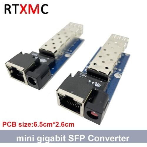 SFP Fiber Media Converter to RJ45 Gigabit Media Converter SFP 1 Port 1000M Ethernet Converter Transceiver fiber Optical Switch