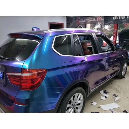 Premium Gloss Chameleon Pearl Glitter Vinyl Sticker Purple Blue Chameleon Automobiles Car Wrap Foil Film with Air Release