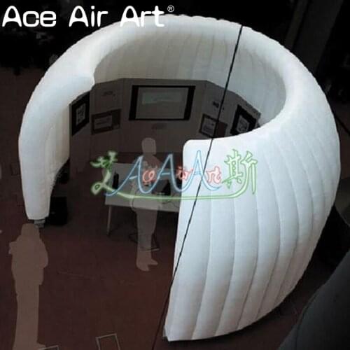 Attractive LED white office structure inflatable office tent for meeting inflatable lighting photo booth for exhibitions