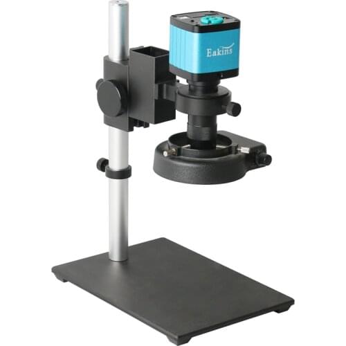 2K 48MP HDMI USB Industrial Digital Video Microscope Camera+130X C Mount Lens+144 LED Ring Light For Phone PCB Soldering