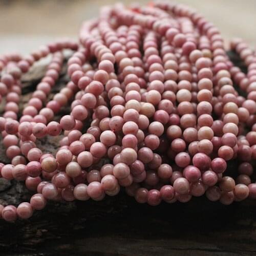 Rhodochrosite 4mm natural beads diy A string of 38 cm