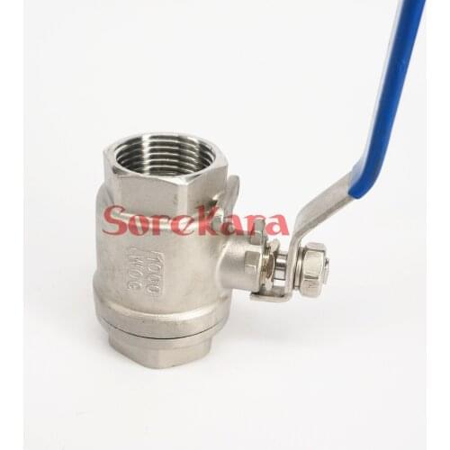 DN25 1" BSP Female Thread Full Bore 304 Stainless Steel 2-Piece Type Ball Valve oil water air 229 PSI