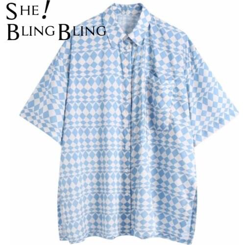Женские рубашки с коротким рукавом SheBlingBling China At AliExpress