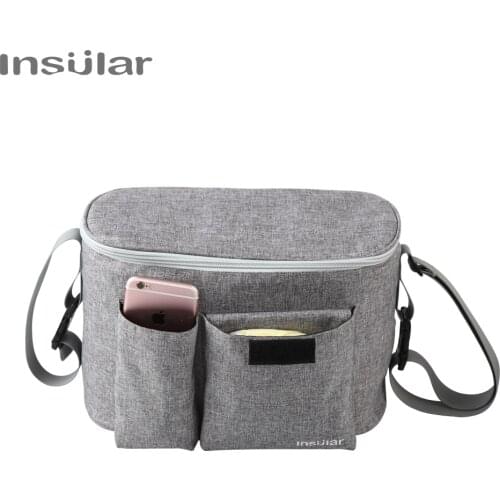 Baby Stroller Bag Nappy Diaper Mummy Bag Carriage Hanging Basket Storage Organizer Travel Feeding Bottle Stroller Accessories