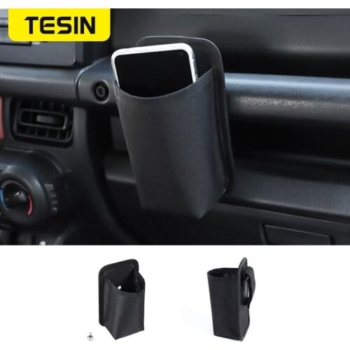 TESIN Stowing Tidying Car Copilot Handle Storage Bag Multi-Purpose Phone Holder Organizer Accessories For Suzuki jimny 2019-2021