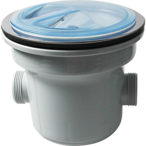 Talea 180/185mm Korean type basket strainer waste with double overflow kitchen sink basin large flange drain disposer XP373C001