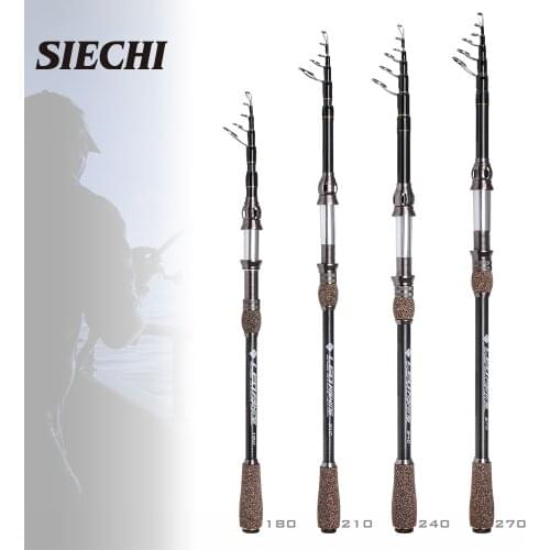 SIECHI fishing rod 1.8M 2.1M 2.4M 2.7M High Carbon Spinning rod Hard Pole Surf Rod Throwing shot 80-160M