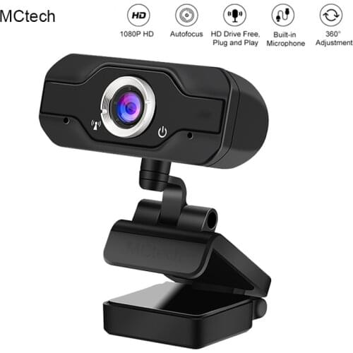 Full HD 1080P Webcam Computer PC Web Camera With Microphone Rotatable Cameras For Live Broadcast Video Calling Conference Work