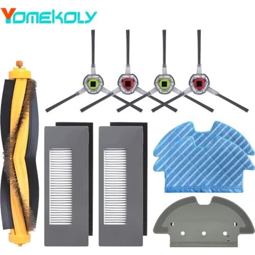 For Ecovacs OZMO 900 902 Robot Vacuum Cleaner Main Brush HEPA Filter Side Brush Mop Cloth Replacement Accessories Parts