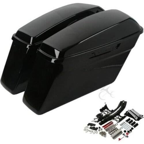 Motorcycle Hard Saddlebag W/ Hinges Latch For Harley Touring Road King Street Glide 2014-2020 2019 2018