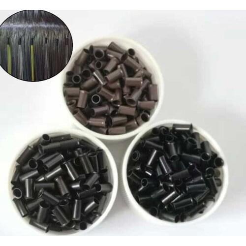 250 pcs copper tubes Micro Rings links for tip hair extensions 3.0*2.6*6.0mm Copper flared tube/hair extension tube/Euro Locks