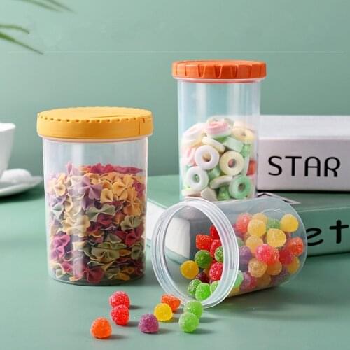 3 Color Pp Plastic Food Storage Tank Sealed Tank Box Airtight Container Transparent Box Kitchen Storage Bottle Jar with Flip Lid