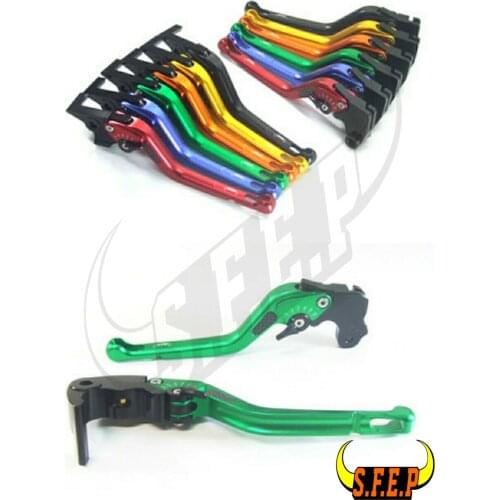 3D Long CNC Adjustable Motorcycle Brake and Clutch Levers with Carbon Fiber Inlay For Suzuki TL1000R 1998-2003