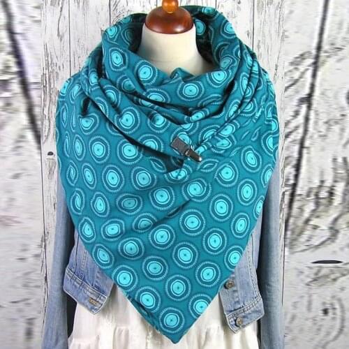 40@ 2020 Fashion Winter Fashion Women Soild Retro Printing Button Soft Wrap Casual Warm Scarves Shawls Soft Neckerchief Шарф