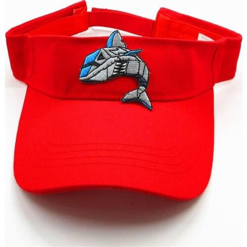 The Cartoon robot shark embroidery Visors Baseball Cap Adjustable Snapback cap for men and women 362
