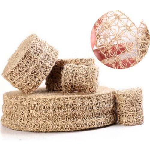 2M x 6.5CM Jute Rope Burlap Ribbon Embroidered Hemp Lace Ribbon DIY Accessories Vintage Rusitc Wedding Decoration Hessian Ribbon