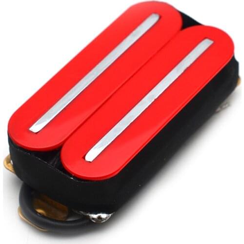 Electric Guitar Humbucker Dual Coill Dual Rail Guitar Pickup with 57mm Steel Pole Red