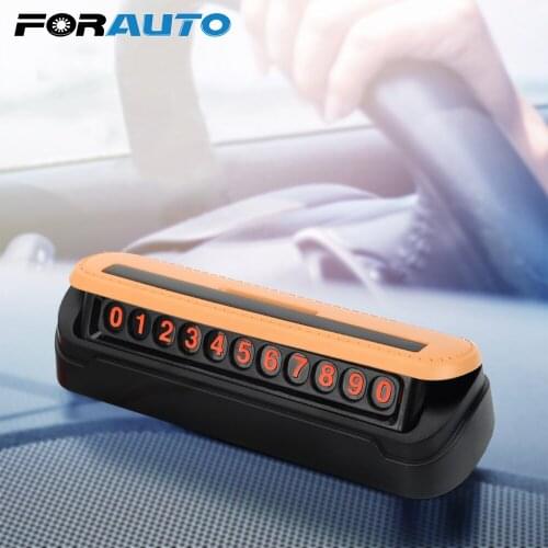 FORAUTO Telephone Number Card Replace Car Temporary Parking Card Hidden Rocker Switch Drawer Plate Car Sticker Auto Accessories