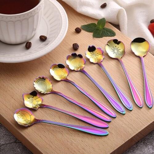 Kitchen Drinking Spoons Stainless Steel Drinkware Long Handle Coffee Innovation Exquisite Cake Candy Dessert Spoon