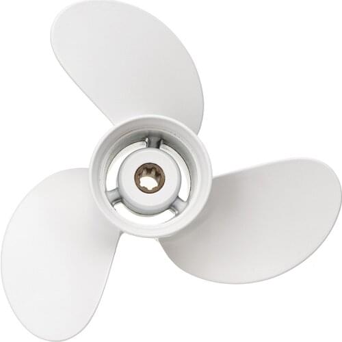 Boat Propeller 6G1-45943-00-El 8 1/2 X 7 1/2 For Yamaha Outboard Engine 6-8Hp Aluminum Alloy 3 Blades R Rotation 7 Spline Tooths