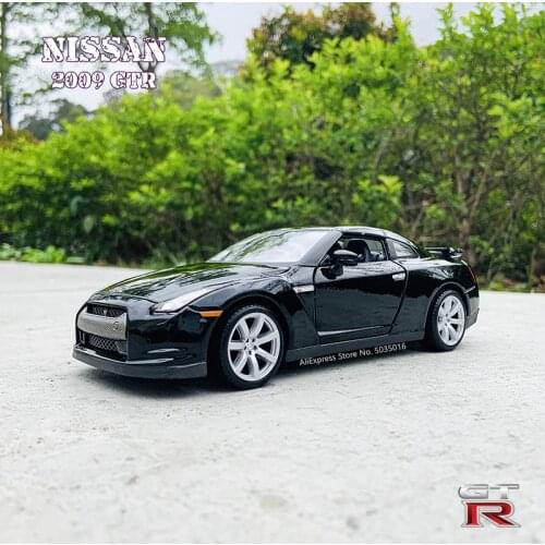 Maisto 1:24 2009 Nissan GT-R GTR blacksports car alloy car model simulation car decoration collection gift toy die-casting model
