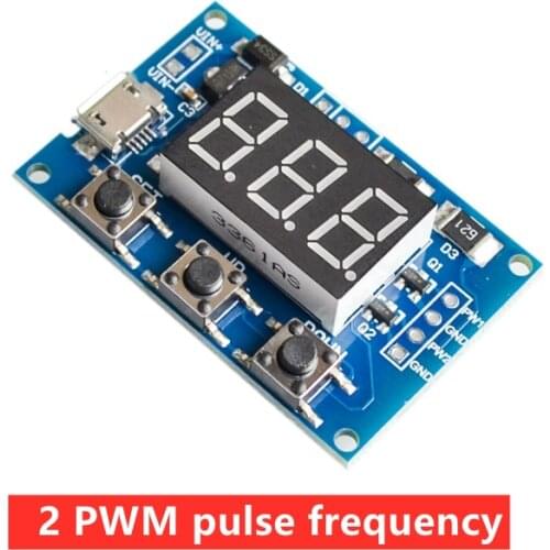 2 PWM pulse frequency duty cycle adjustable module square wave rectangular wave signal generator stepper motor drive