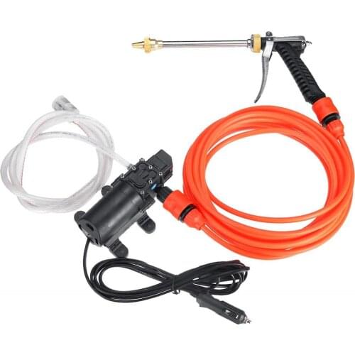 Mini Car Washer Kit 12V High Pressure Electric Car Portable Spray Cleaner Watering Wash Intelligent Pump Cleaning Kit