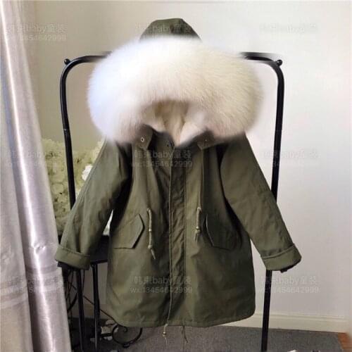 2020 new fashion Kids Jackets Winter Warm Windproof Real Fur parkas for Baby boys Girls hooded long cotton padded coats