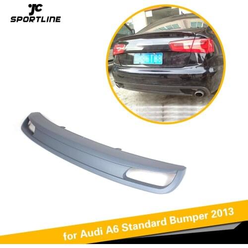 PU Primer Painted Auto Car Rear Bumper Lip Diffuser Spoiler for Audi A6 Standard Bumper 2013