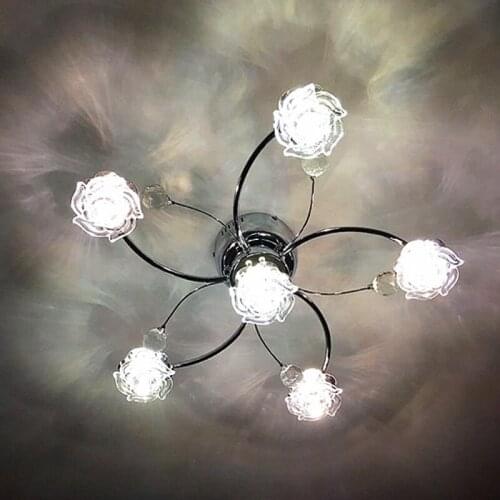 Nordic ceiling lamp living room crystal lamp bedroom lamp warm led American style originality modern simple lighting fixture