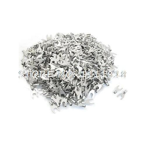 SNB5.5-6L Fork Type Non-Insulated Spade Cable Terminals 1000pcs for AWG 12-10