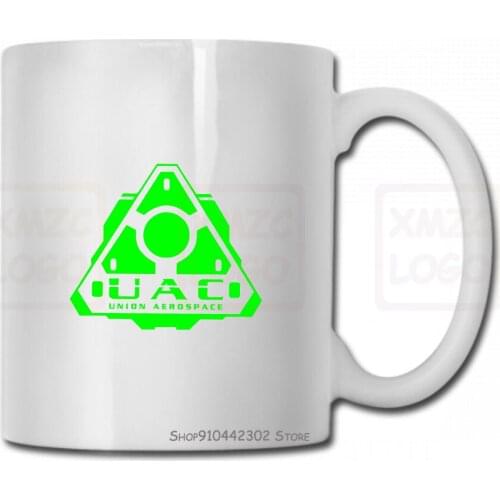 Uac Doom Mens Mug Cup Game Gamer Logo Pc Ps4 Xbox Retro Women Men