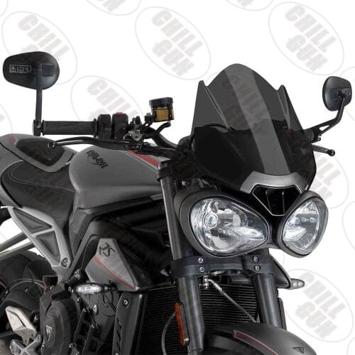 Motorcycle Sports Touring WindScreen Windshield Deflector Fits For TRIUMPH SPEED TRIPLE 2016-2020 STREET TRIPLE R/RS 2017-2019