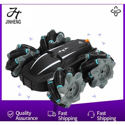 Rotating Remote Control RC Car 4WD 2.4G Drift Stunt Car High Speed Climbing Off-road Racing Car LED Lights Toy Kids Gift