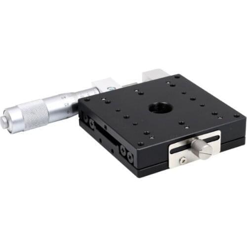 X Axis 40x40mmPlatform Manual Linear Stages Bearing Tuning Sliding Table X40-L/X40-C/X40-R Cross Rail