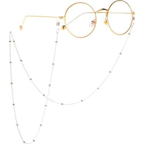 Women Fashion Reading Glasses Chain Metal Alloy Cords Holder Neck Strap Anti-Slip Eyeglasses Chain Pearl Lanyard Eyewear Stars
