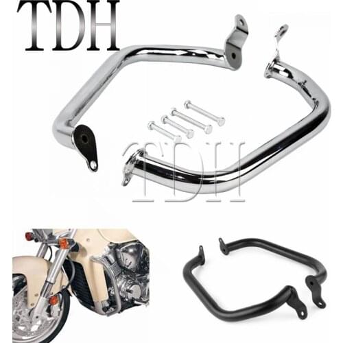 2Pcs Chrome / Black Motorcycle Highway Engine Guard Crash Bar For Suzuki Boulevard M109R 2006-2015 2016 2017