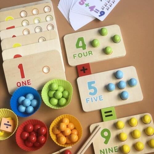 1 Set Practical Beads Toy Fall Resistant Multifunctional Smooth Surface Beads Chopsticks Educational Toy for Children