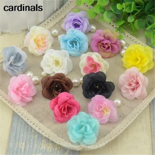 100pcs 16 Color 4.5cm Mini Tea Rose Diy Artificial Rose Silk Flowers Heads For Home Wedding Decoration Scrapbooking Flower Heads