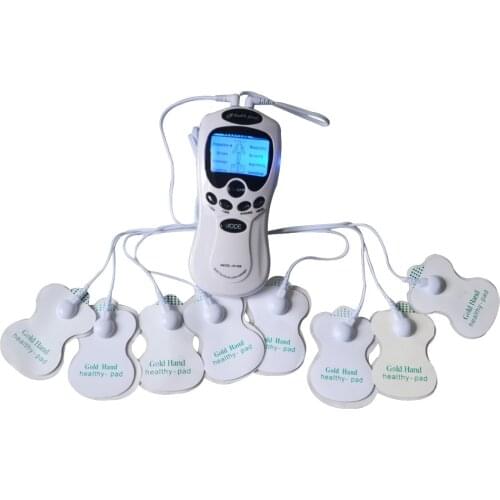 Perfect 2Pcs Full Body Pain Relief Vibrate Massager Therapy Massage Electric Digital Machine Dual Output 8 Pads