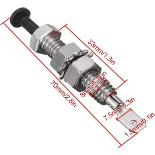 2pcs Car Universal Engine Hood Switch Pin Cover Switch Button Knob Auto Nickel Plated Internal Durable Replacement Accessories