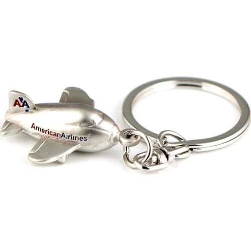 3D airplane keychain key ring passenger plane airliner key chain key holder high quality chaveiro portachiavi llaveros hombre