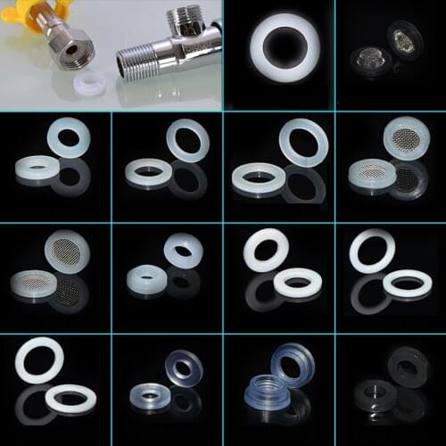 5Pcs Silicone/Rubber/PTFE OD 18,19,24,40,46mm Washer Sealing Ring Bathroom Shower Hose Gasket Faucet Flexible Pipe Fitting