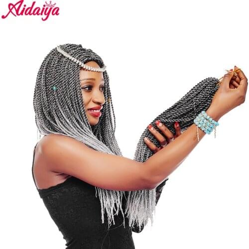 Aidaiya 18inch 75g/pack Crochet Braids Synthetic Braiding Hair Extension Afro Hairstyles Soft Dreadlock Brown Black Thick Full