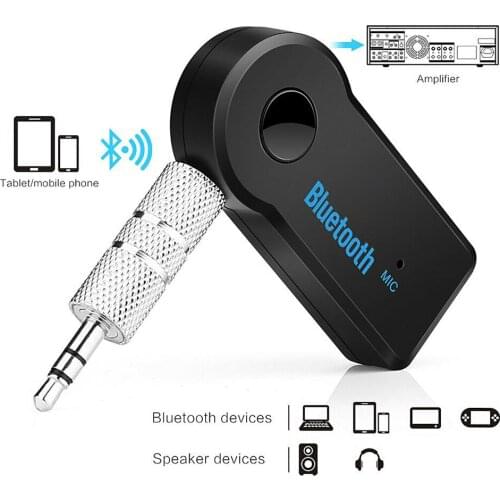 Car Wireless Bluetooth 3.5mm Audio Jack Music Adaptor Mini USB Cable 2.4 GHZ Bluetooth V3.0+ EDR Class 2
